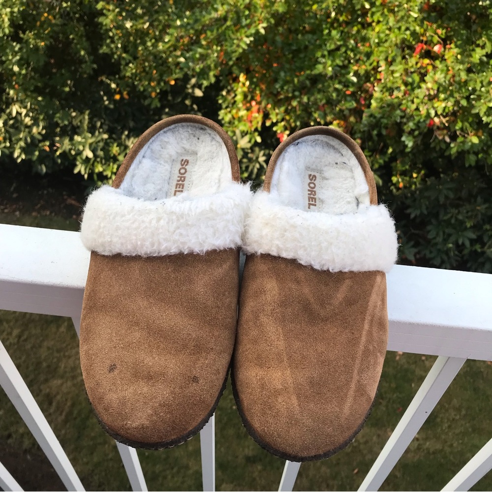 SOREL Nakiska Slippers II NL3655 Camel Brown Sz. 8
